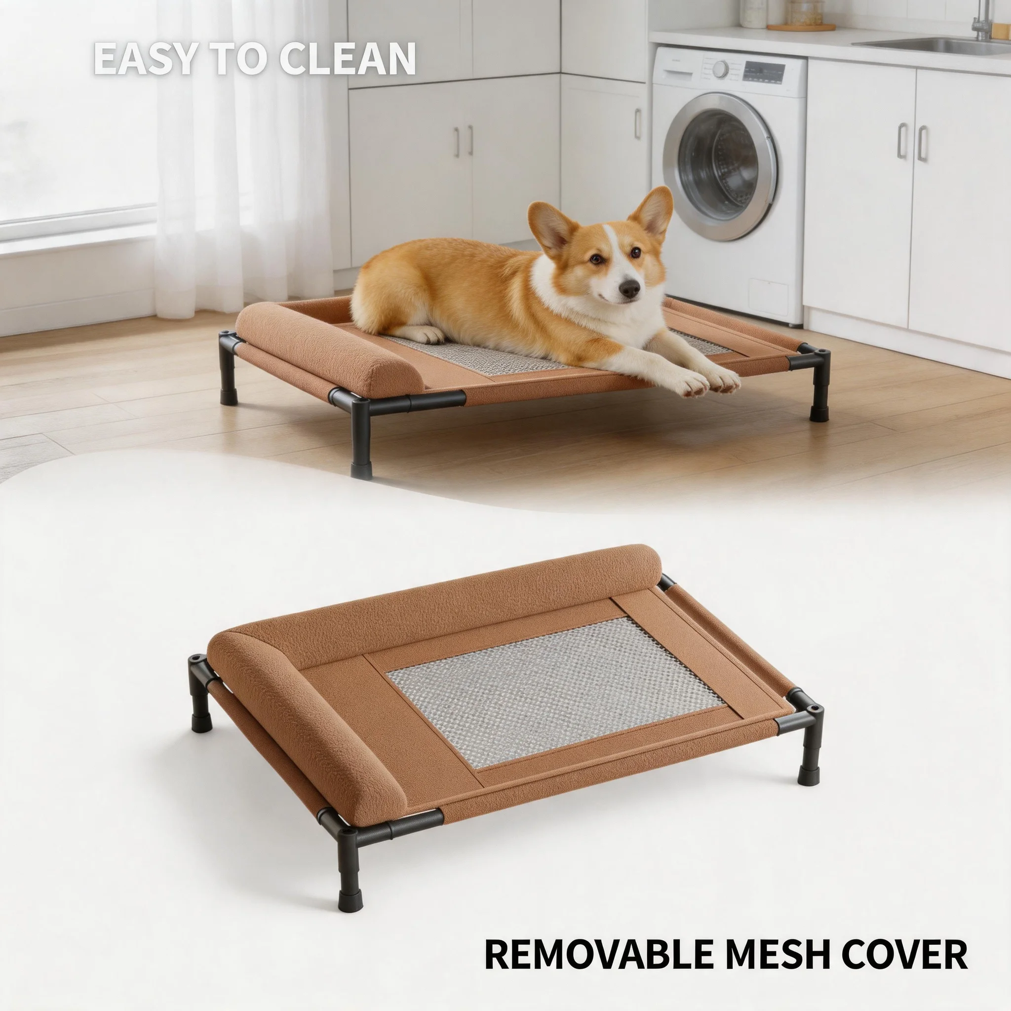 Easy Assembly Sturdy Frame Raised Mesh Medium Large Cat Dog Off-the-ground Pet Bed Removable Washable Moisture-proof Sofa
Easy Assembly Sturdy Frame Raised Mesh Medium Large Cat Dog Off-the-ground Pet Bed Removable Washable Moisture-proof Sofa