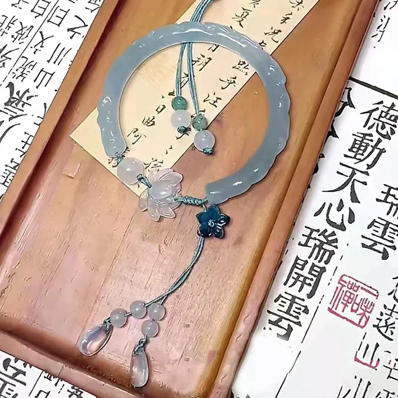 Chinese Antique Style Imitation Jade Lotus Bangle Chinese Style Tassel High-end Bamboo Bracelet Collection Jewelry Gift Femme
Chinese Antique Style Imitation Jade Lotus Bangle Chinese Style Tassel High-end Bamboo Bracelet Collection Jewelry Gift Femme