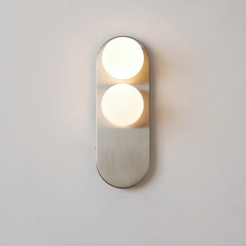 Brushed Nickel Wall Light, Silver Finish & Frosted Shade, Soft Glow for Bedroom, Corridor, Modern Interior
Brushed Nickel Wall Light, Silver Finish & Frosted Shade, Soft Glow for Bedroom, Corridor, Modern Interior