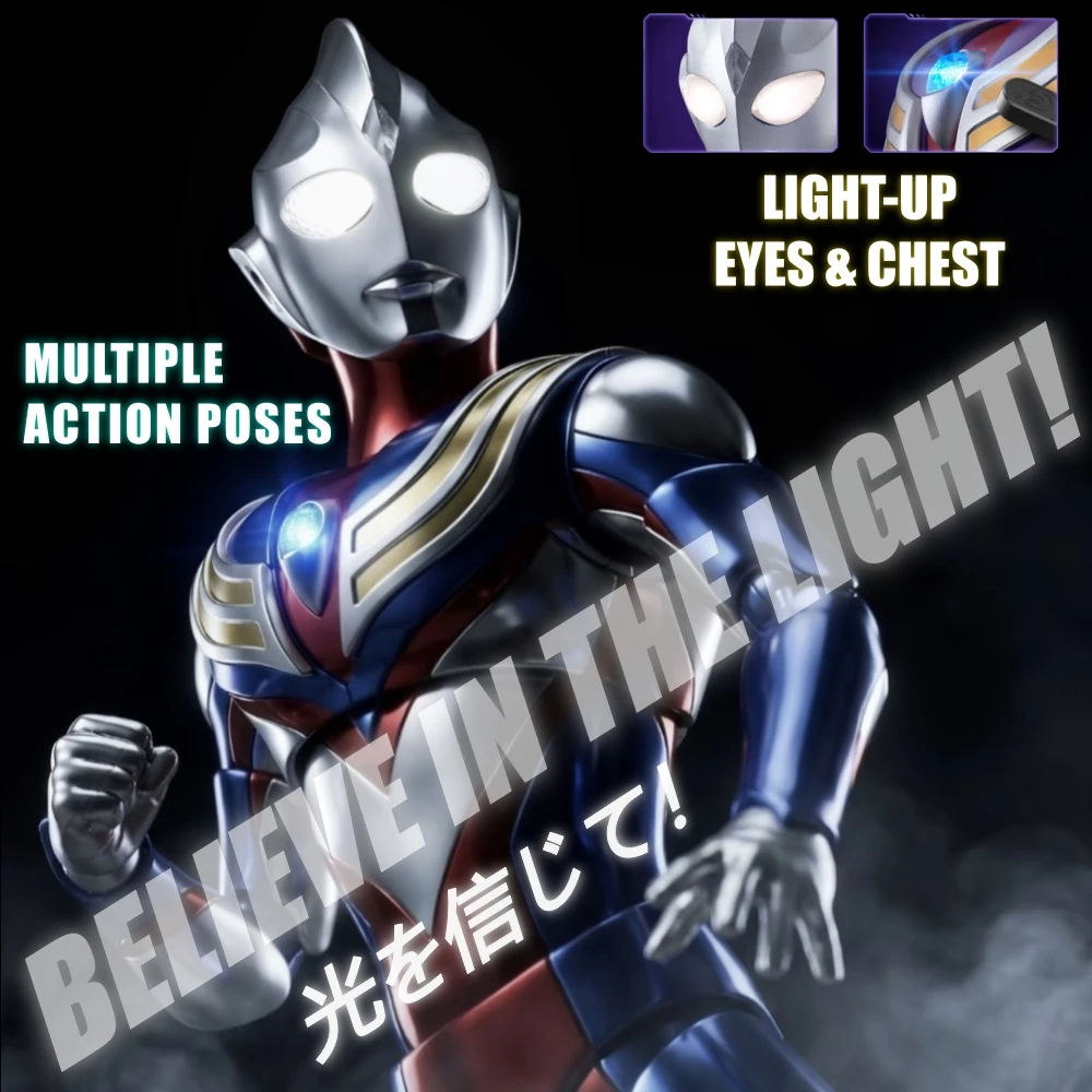 2026 New Blokees Ultraman Tiga Legend Edition 18cm Light-Up Action Figure Articulated PVC Model Kit Collectible Toy Gift
2026 New Blokees Ultraman Tiga Legend Edition 18cm Light-Up Action Figure Articulated PVC Model Kit Collectible Toy Gift