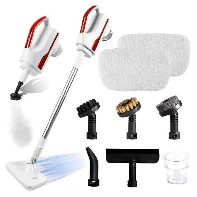 6-in-1 Steam Mop Dual-Rod Design with Detachable Handheld Steamer for Walls Grouts Floors&
6-in-1 Steam Mop Dual-Rod Design with Detachable Handheld Steamer for Walls Grouts Floors&