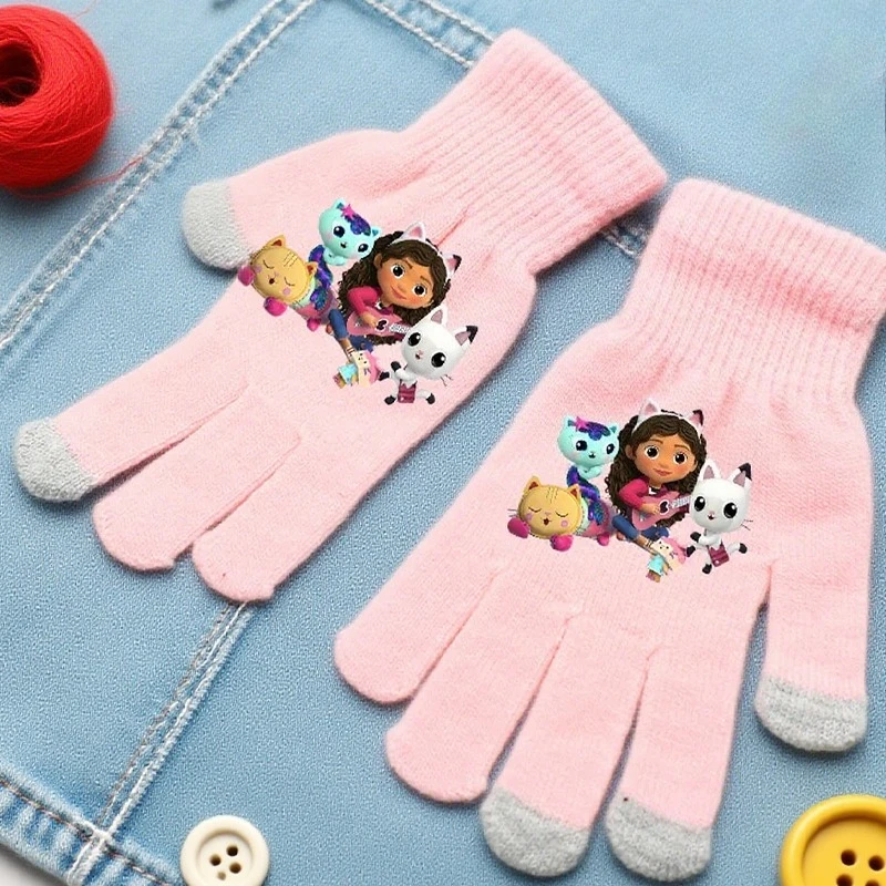 Gabby Dollhouses Gloves Cartoon Children Girls Finger Gloves Winter Warm Gloves Kawaii Outdoor Cycling Accessories Xmas Gifts
Gabby Dollhouses Gloves Cartoon Children Girls Finger Gloves Winter Warm Gloves Kawaii Outdoor Cycling Accessories Xmas Gifts