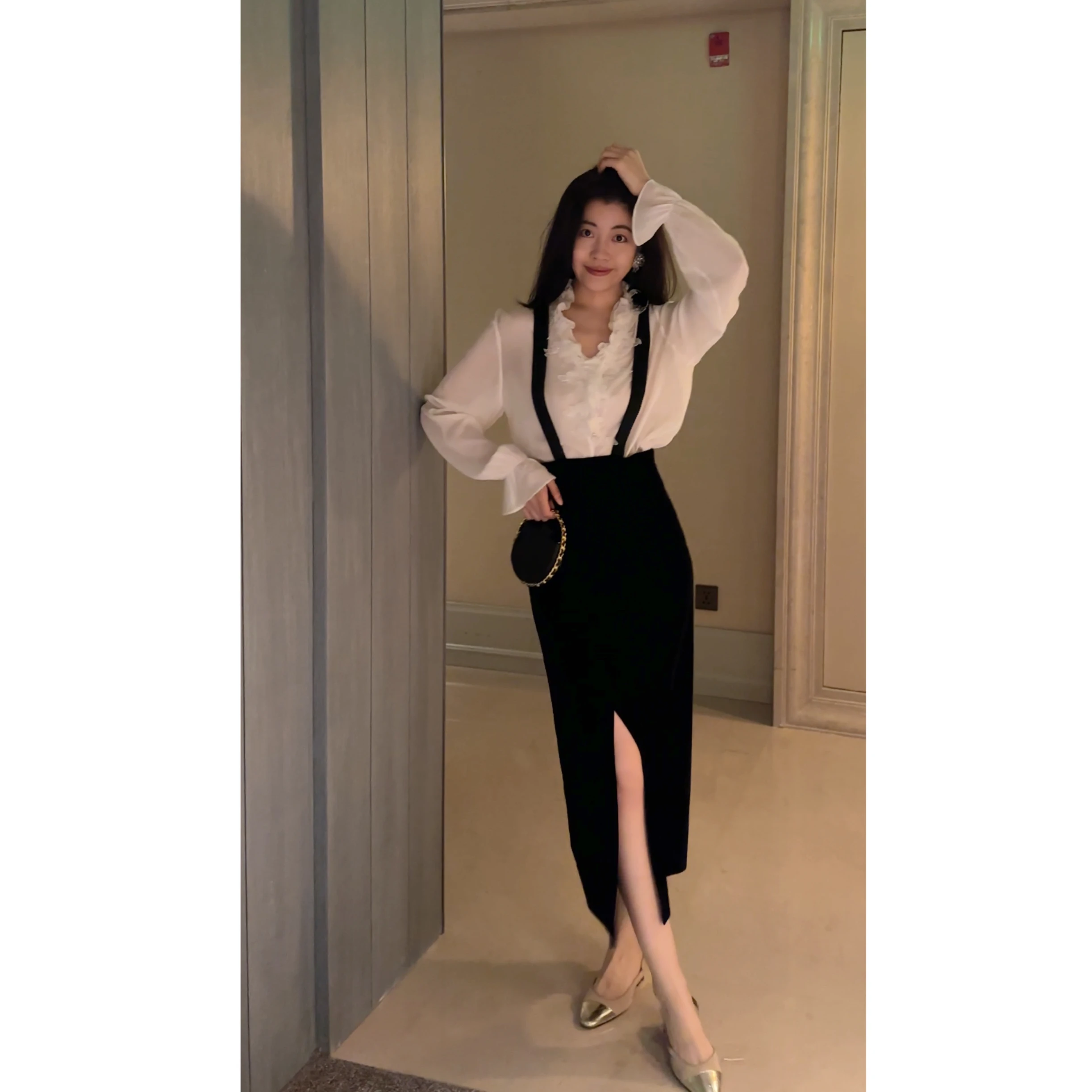 NCOU Bla Belted A-Line Skirt with Side Slit Ele Versatile Women's Faion Autumn New Arrival Premium Feel Slimming
NCOU Bla Belted A-Line Skirt with Side Slit Ele Versatile Women's Faion Autumn New Arrival Premium Feel Slimming