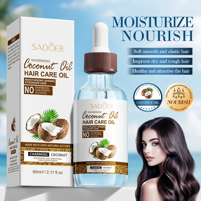 Moisturizing Coconut Oil Hair Care Essential Oil 60ml Hair Conditioner Soft Smooth and Elastic Hair Improve Dry and Rough
Moisturizing Coconut Oil Hair Care Essential Oil 60ml Hair Conditioner Soft Smooth and Elastic Hair Improve Dry and Rough