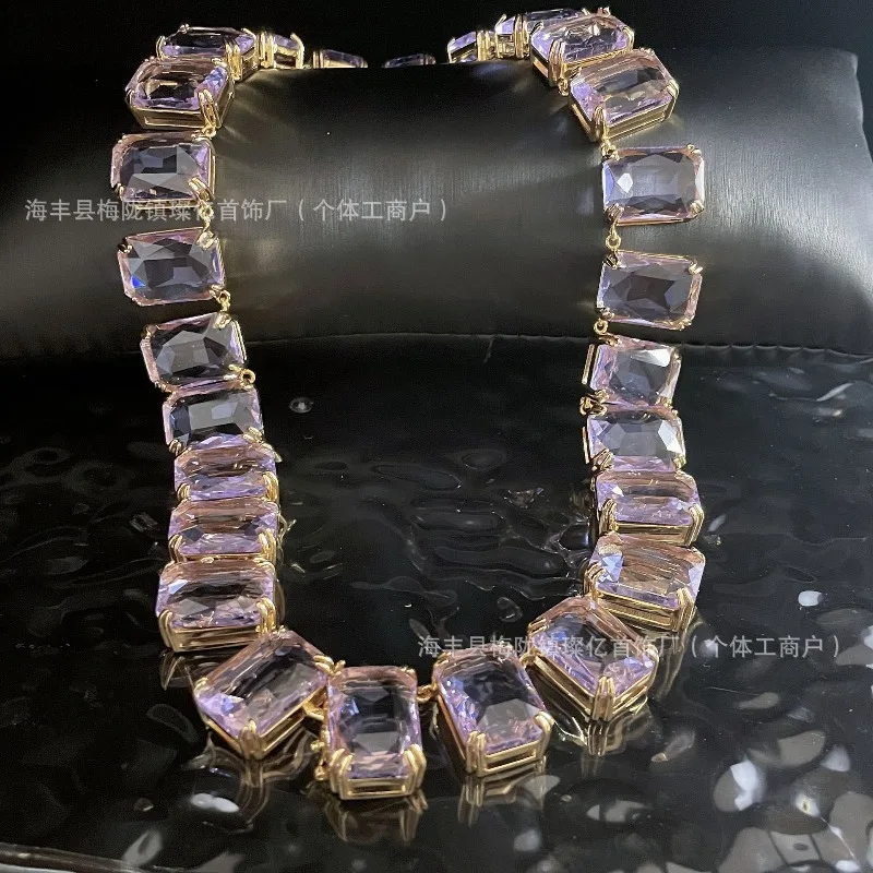 Shijia Necklace Purple Octagonal Imitation Crystal Inlaid Bundle Necklace Bracelet Set Niche Exquisite
Shijia Necklace Purple Octagonal Imitation Crystal Inlaid Bundle Necklace Bracelet Set Niche Exquisite