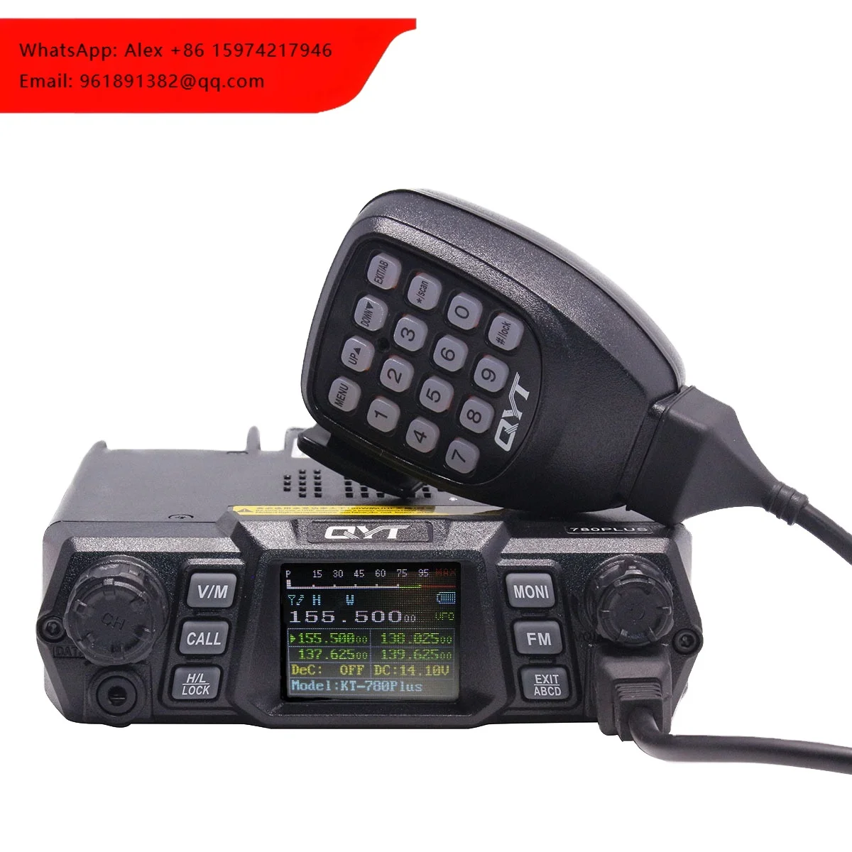 200 Km Long Range 100W Walkie-talkie Single Band VHF Or UHF Ham Radio Mobile Transceiver Amateur CB Radio KT780 Plus
200 Km Long Range 100W Walkie-talkie Single Band VHF Or UHF Ham Radio Mobile Transceiver Amateur CB Radio KT780 Plus