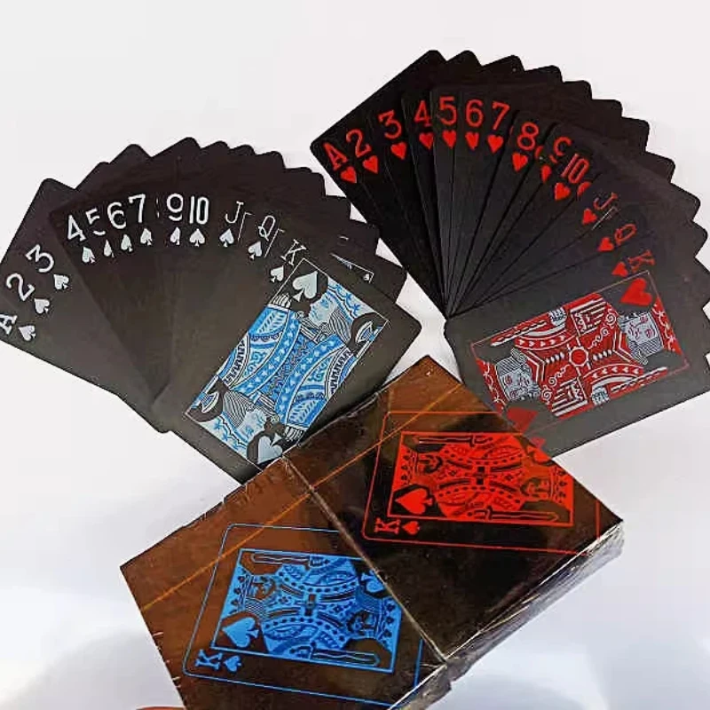 Black Plastic Playing Cards Waterproof Washable Fold Resistant Flexible For Cardistry Magic Practice Poker Landlord Family Games
Black Plastic Playing Cards Waterproof Washable Fold Resistant Flexible For Cardistry Magic Practice Poker Landlord Family Games