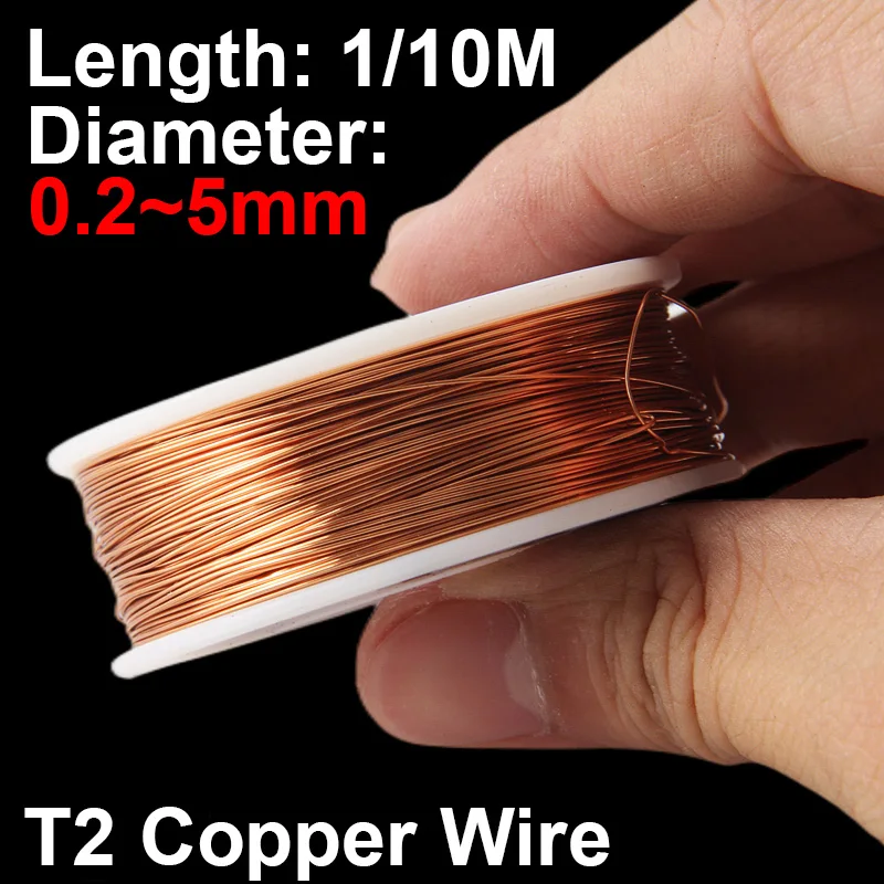 1/10M Bare Copper Wire Pure Copper Wire T2 Copper Coil Conductive Copper Wire Bare Line Diameter 0.2/0.3/0.4/0.5/0.6/0.7/0.8-5mm
1/10M Bare Copper Wire Pure Copper Wire T2 Copper Coil Conductive Copper Wire Bare Line Diameter 0.2/0.3/0.4/0.5/0.6/0.7/0.8-5mm
