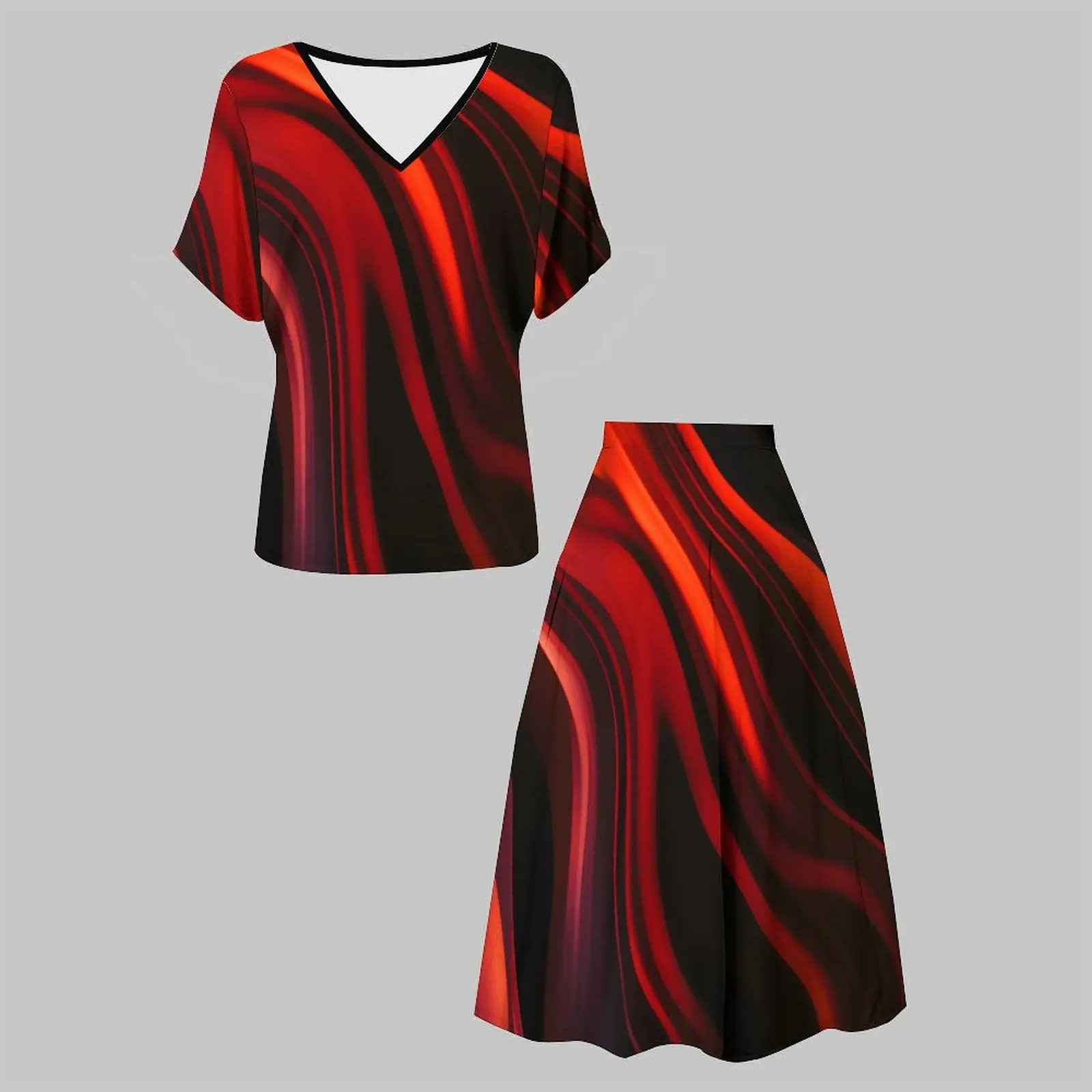 Daily Street FashionTwo Piece Set Printed V Neck Top Midi Skirt Autumn Winter Women's Retro Top Slim Short Sleeve
Daily Street FashionTwo Piece Set Printed V Neck Top Midi Skirt Autumn Winter Women's Retro Top Slim Short Sleeve