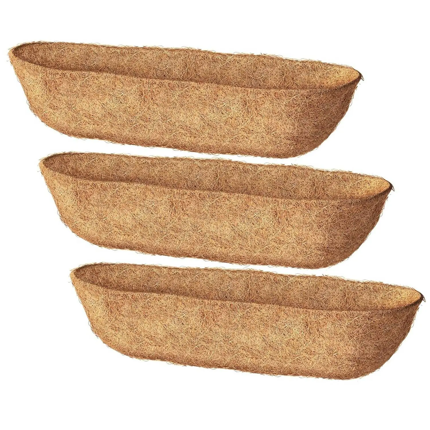 For 3Pcs 24in/30in/36in Trough Coco Liners For Planters Coconut Coir Planter for Window Box Hanging Trough Basket Half Moon Plan
For 3Pcs 24in/30in/36in Trough Coco Liners For Planters Coconut Coir Planter for Window Box Hanging Trough Basket Half Moon Plan
