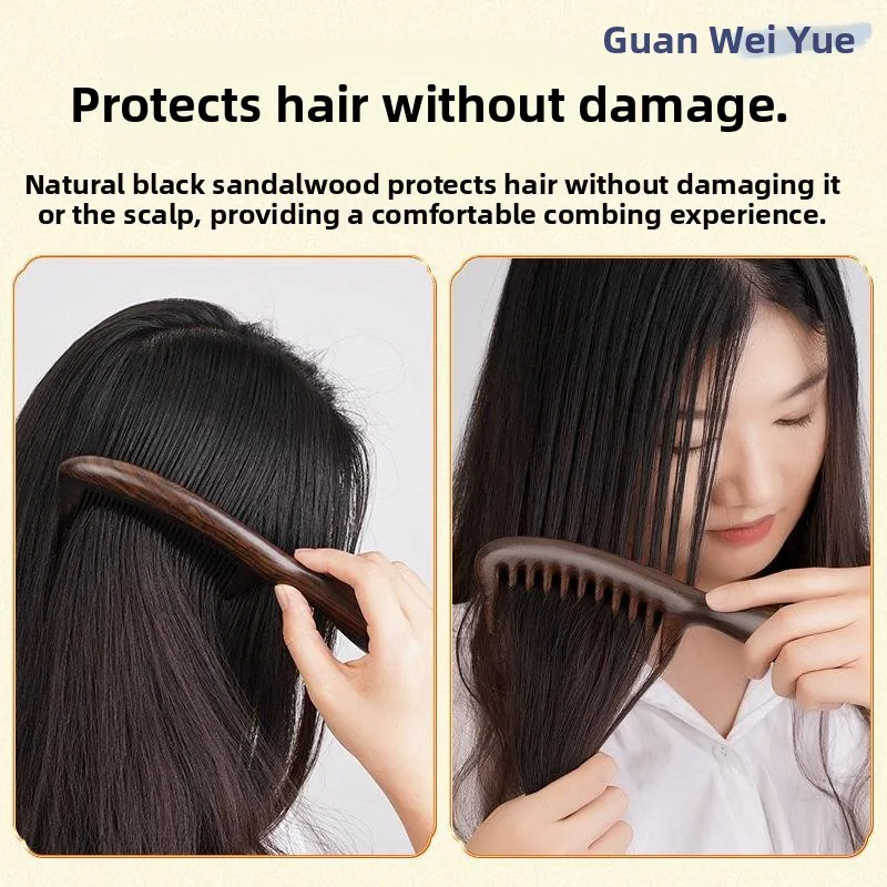 Wide-Toothed Sandalwood Hair Comb for Women's Hair Care Anti-Static Anti-Tangle Curling Comb Massage Comb for Long Hair
Wide-Toothed Sandalwood Hair Comb for Women's Hair Care Anti-Static Anti-Tangle Curling Comb Massage Comb for Long Hair
