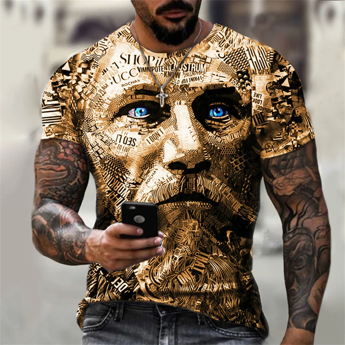 New Hot Selling 3D Men's T-shirt Gentleman Style Design Short Sleeve Summer Comfortable Fashion Handsome Boy Abstract Painting
New Hot Selling 3D Men's T-shirt Gentleman Style Design Short Sleeve Summer Comfortable Fashion Handsome Boy Abstract Painting