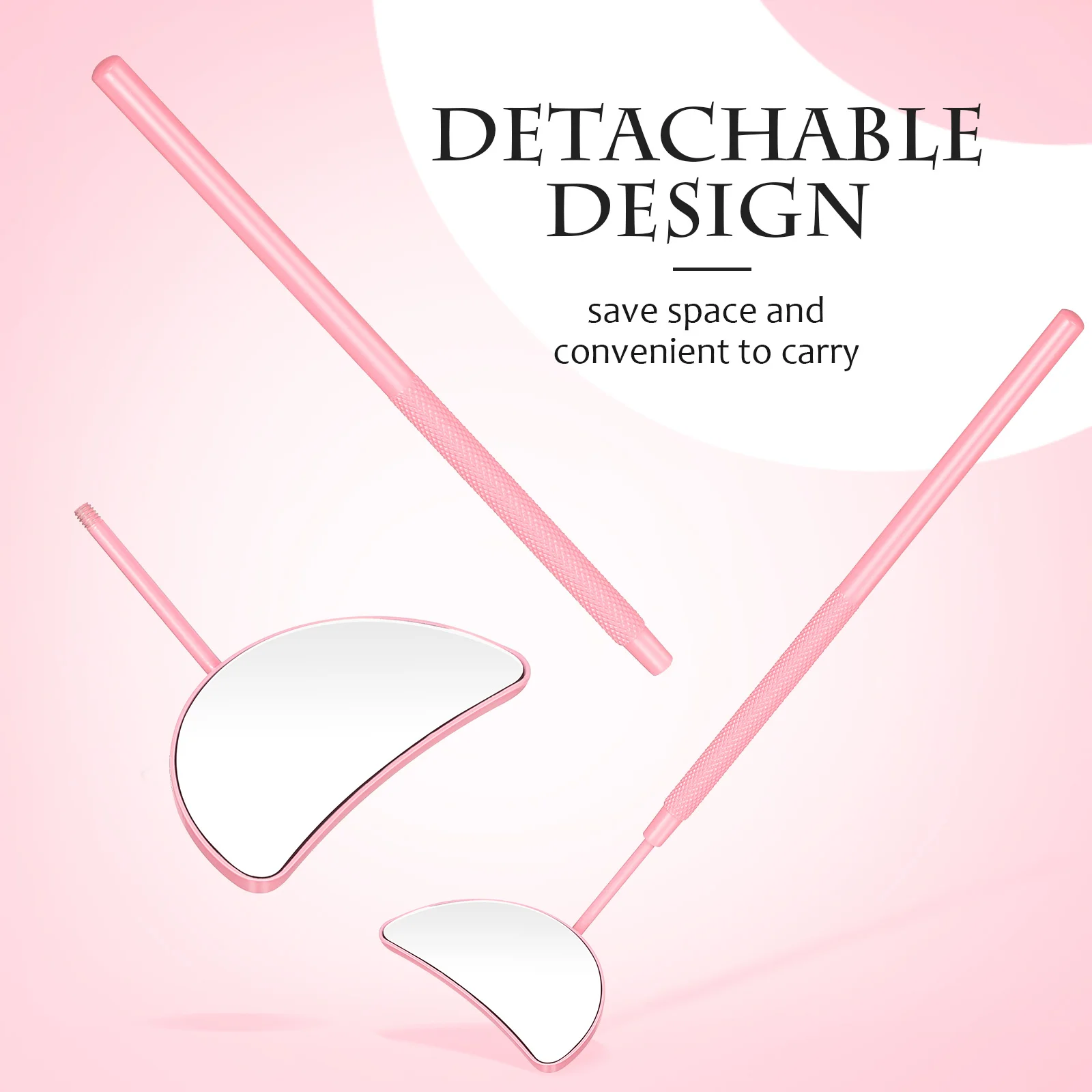 2Pcs Salon Eyelash Mirror Set Crystal Clear Glass Lens Ergonomic Anti-Slip Handle Compact Portable Design for Eyelash Extensions
2Pcs Salon Eyelash Mirror Set Crystal Clear Glass Lens Ergonomic Anti-Slip Handle Compact Portable Design for Eyelash Extensions
