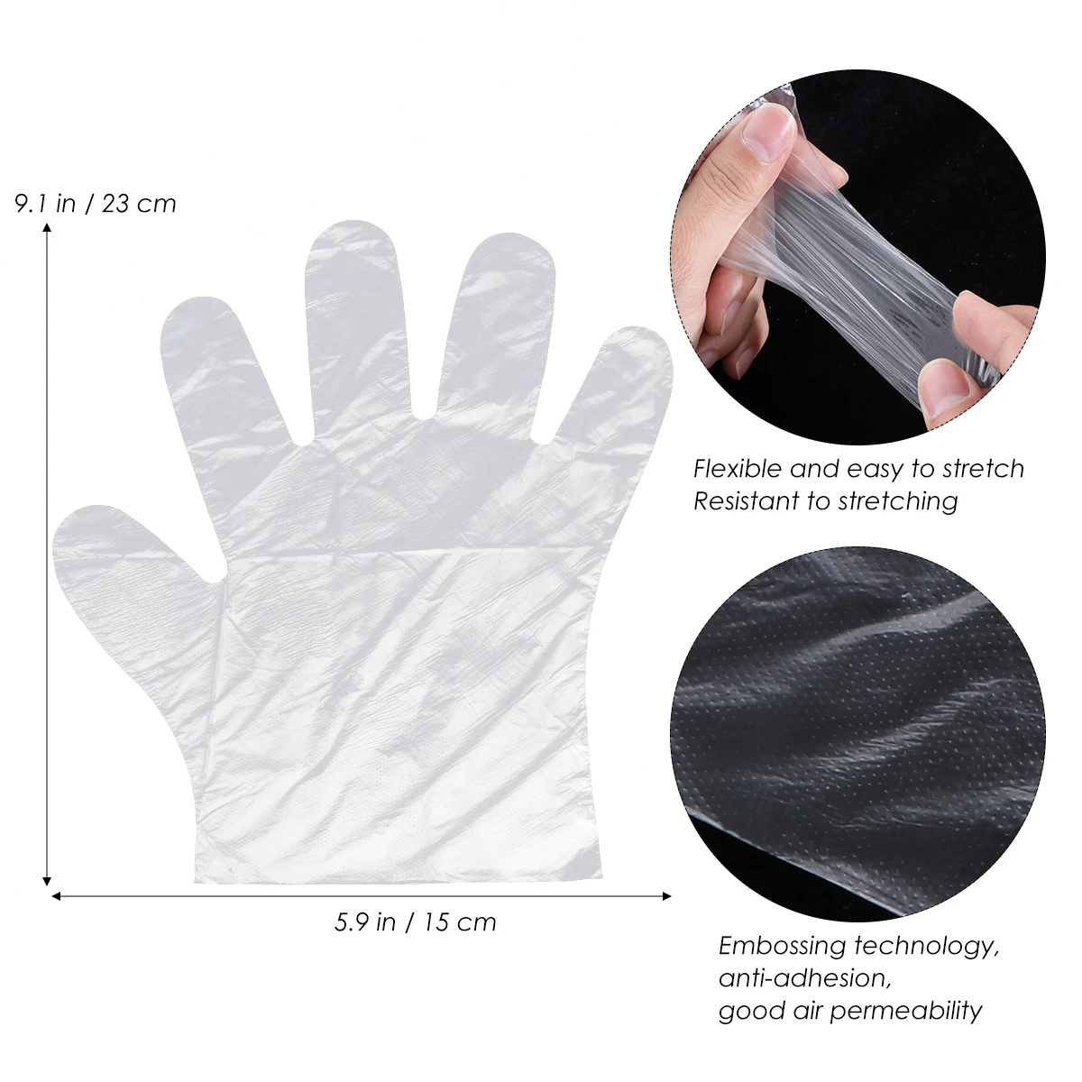 500pcs Disposable Plastic Gloves Daily Use Extra Length Durable Food Grade Housework Beauty Cleaning Pet Care Crafts
500pcs Disposable Plastic Gloves Daily Use Extra Length Durable Food Grade Housework Beauty Cleaning Pet Care Crafts