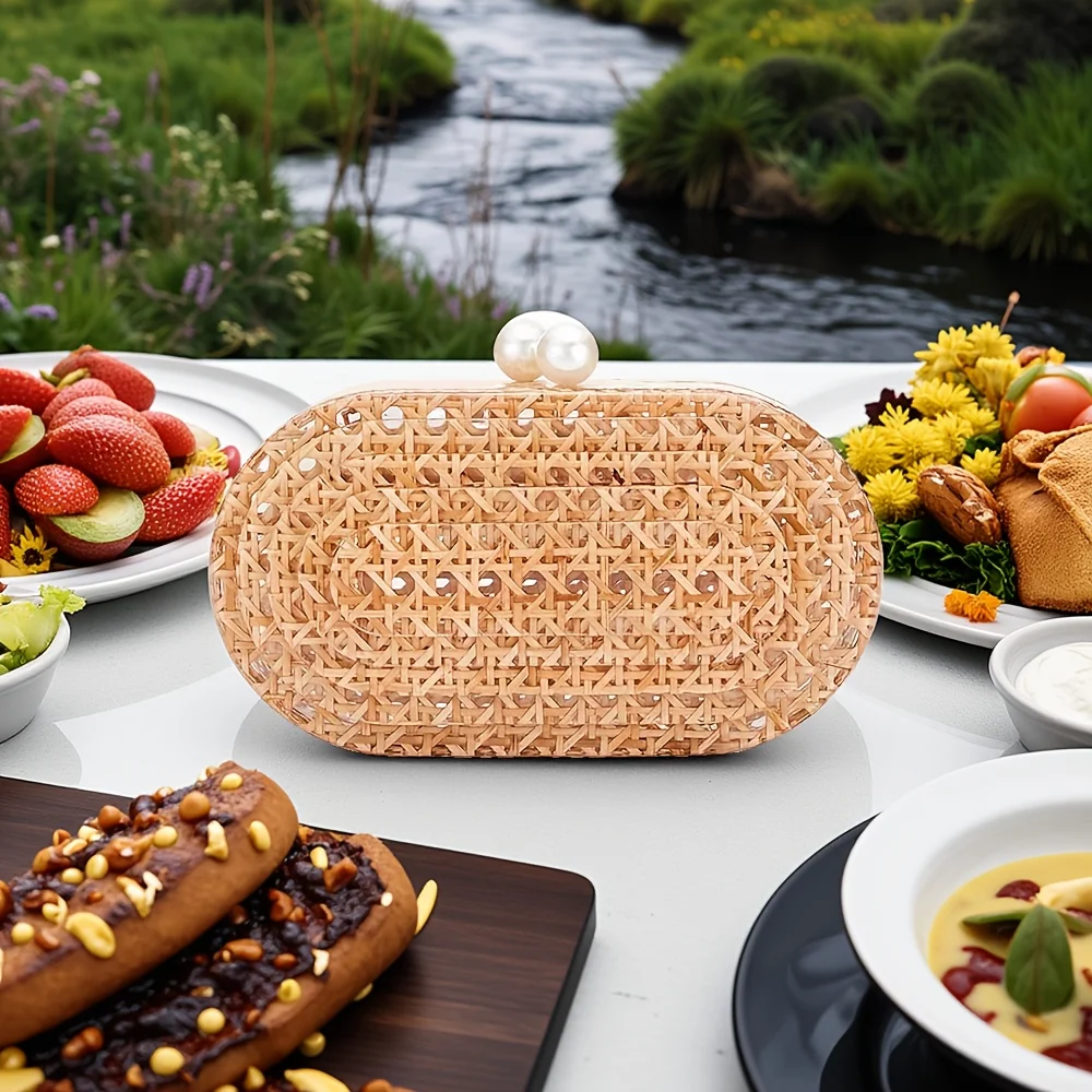 Настоящая бамбуковая тканая сумка ручной работы из ротанга, вечерний клатч, кошельки для свадебной вечеринки, летние сумки, дизайнерская пляжная женская сумка 
Настоящая бамбуковая тканая сумка ручной работы из ротанга, вечерний клатч, кошельки для свадебной вечеринки, летние сумки, дизайнерская пляжная женская сумка