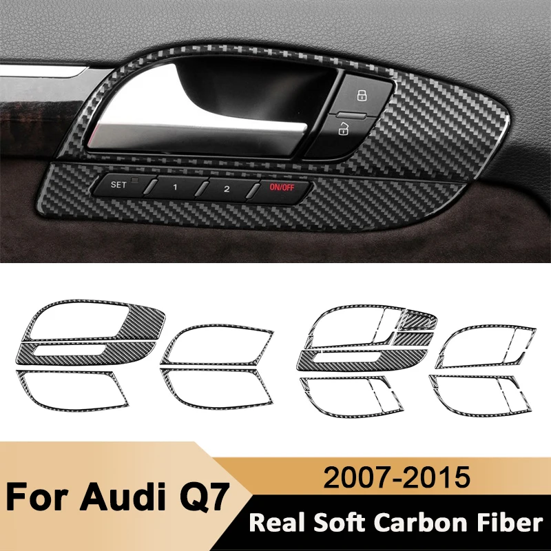 For Audi Q7 2007- 2015 Carbon Fiber Car Door Inner Handle Lock Buttons Trim Frame Decorative Sticker Interior Accessories
For Audi Q7 2007- 2015 Carbon Fiber Car Door Inner Handle Lock Buttons Trim Frame Decorative Sticker Interior Accessories