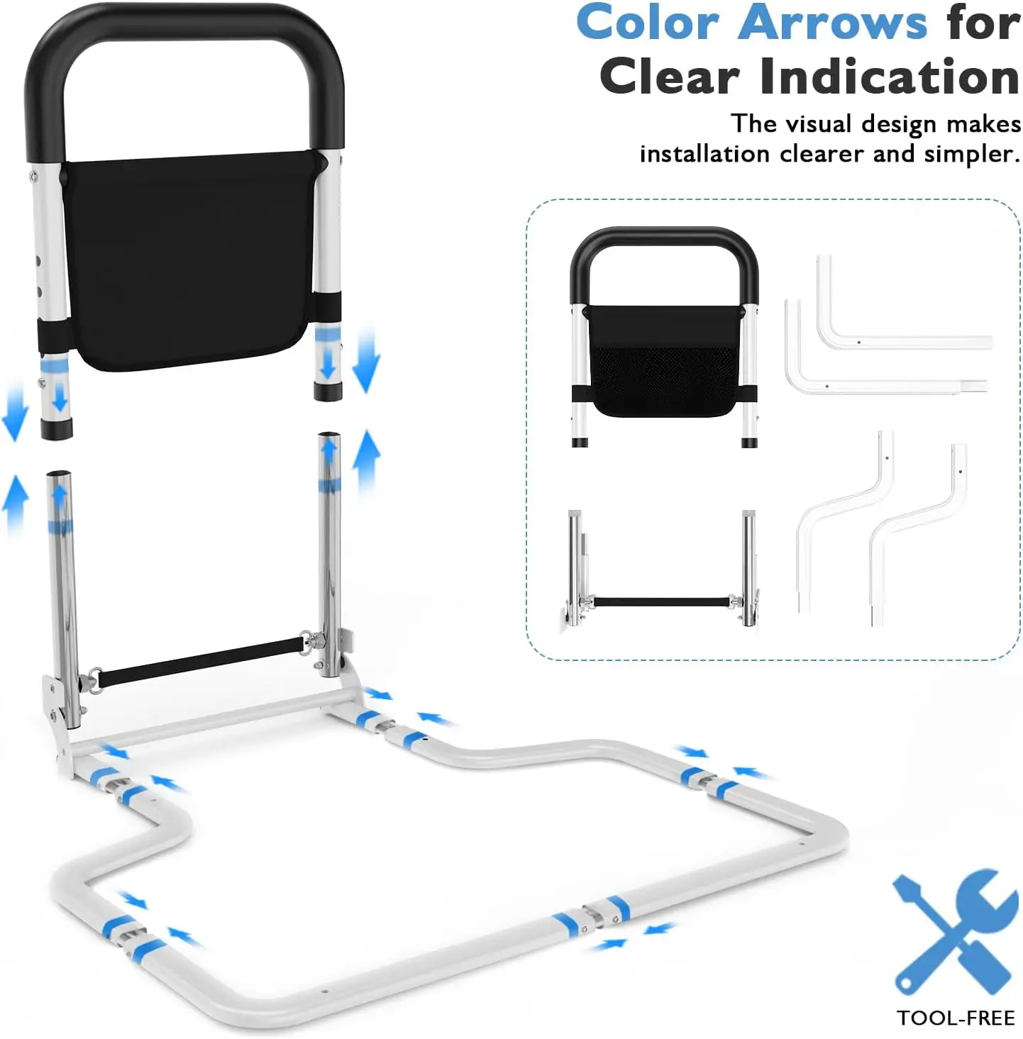 Bed Rails For Elderly Adults Safety, Surgery Patients Adjustable Bed Railings Support Assist Rail For Seniors, Fall Prevent
Bed Rails For Elderly Adults Safety, Surgery Patients Adjustable Bed Railings Support Assist Rail For Seniors, Fall Prevent