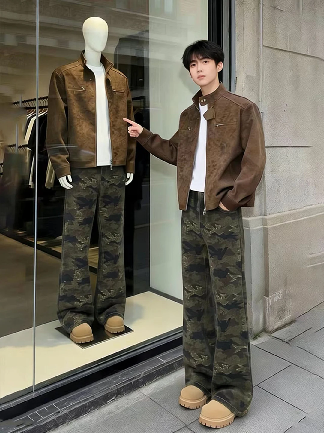 American Vibe Camouflage Jeans Men's High Street Straight Leg Micro Flare Clean Fit Slimming Knife Pants Spring
American Vibe Camouflage Jeans Men's High Street Straight Leg Micro Flare Clean Fit Slimming Knife Pants Spring
