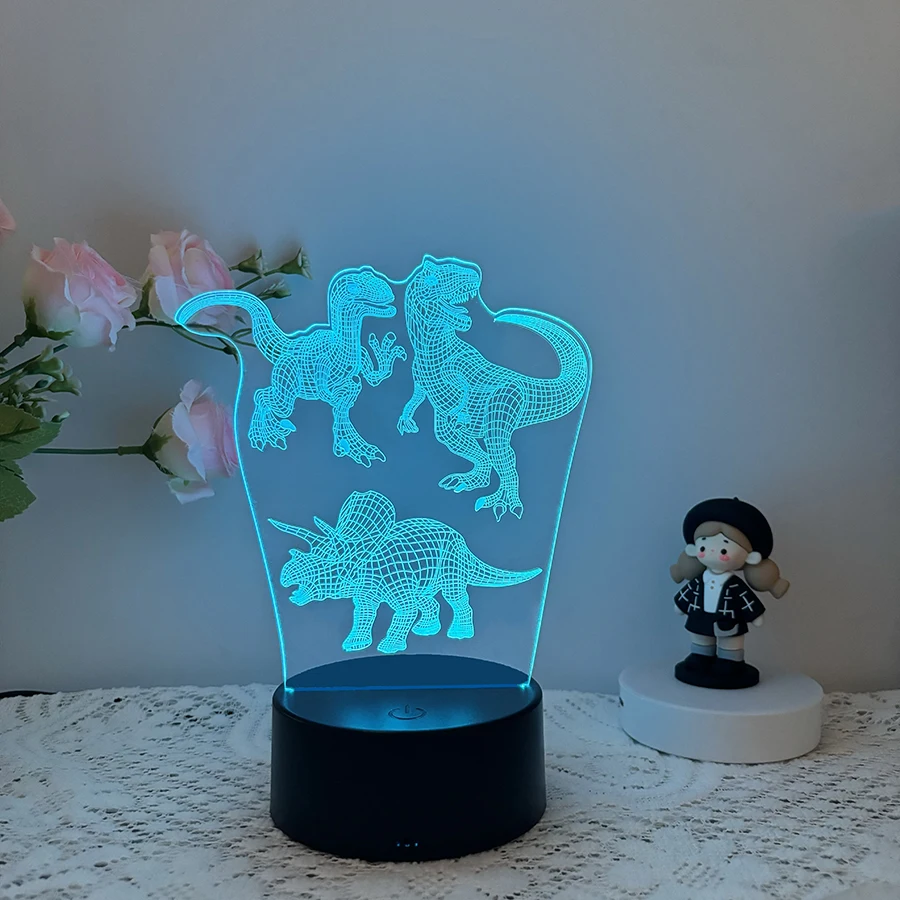 1pc Retro dinosaur series creative 3D nightlight, 7-color touch,USB interface, outdoor home festive atmosphere decorative lights
1pc Retro dinosaur series creative 3D nightlight, 7-color touch,USB interface, outdoor home festive atmosphere decorative lights