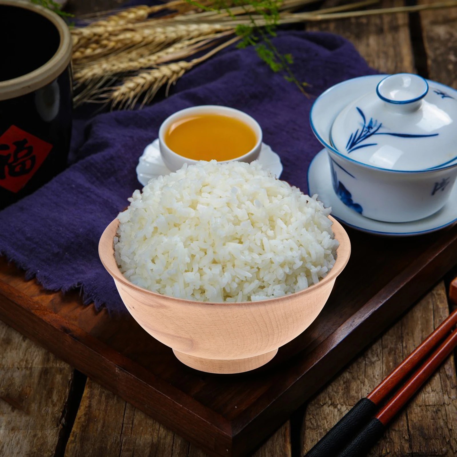 Bamboo Wooden Rice Bowl Dinnerware Smooth Edge Material Easy Clean Unique Design Suitable Dishes Wide Uses
Bamboo Wooden Rice Bowl Dinnerware Smooth Edge Material Easy Clean Unique Design Suitable Dishes Wide Uses