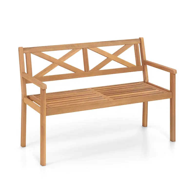 2-Person Patio Acacia Wood Garden Chair with Armrests and Backrest for Backyard
2-Person Patio Acacia Wood Garden Chair with Armrests and Backrest for Backyard