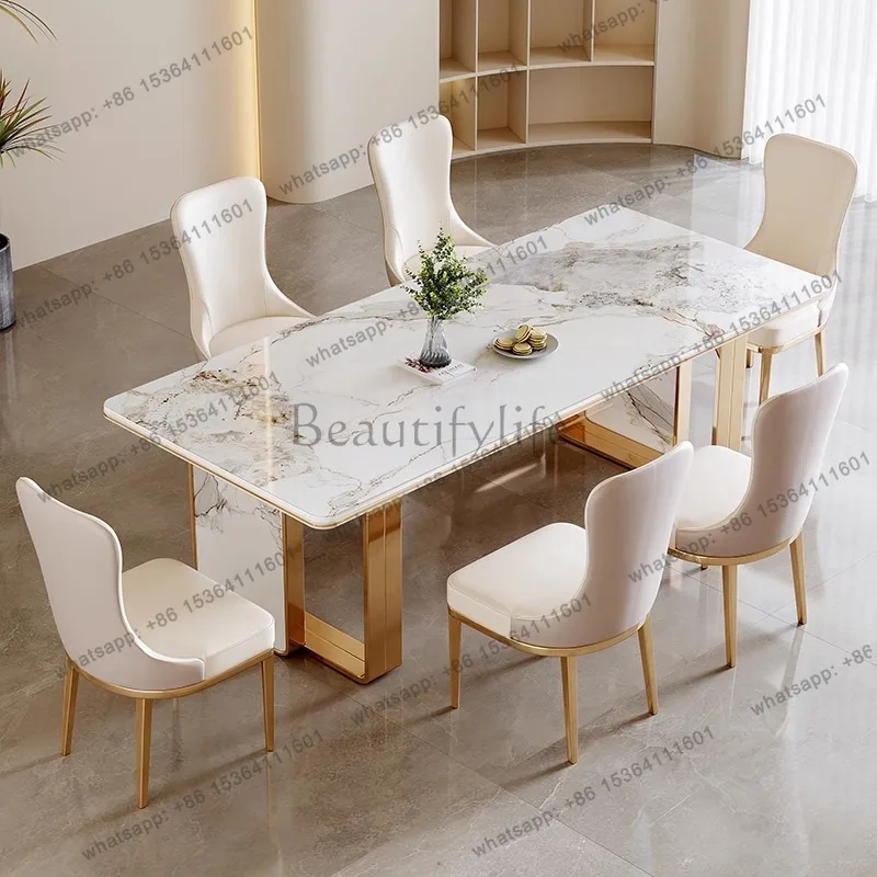 Light luxury rock slab dining table Modern simple small apartment rectangular Dali household
Light luxury rock slab dining table Modern simple small apartment rectangular Dali household