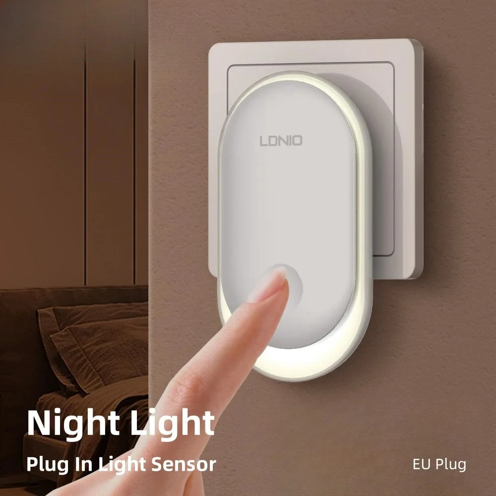 LDNIO Night Light Plug In Light Sensor Energy Saving EU Plug Small Led Nightlight Wall Aisle Bedroom Sleeping Children's Lamp
LDNIO Night Light Plug In Light Sensor Energy Saving EU Plug Small Led Nightlight Wall Aisle Bedroom Sleeping Children's Lamp