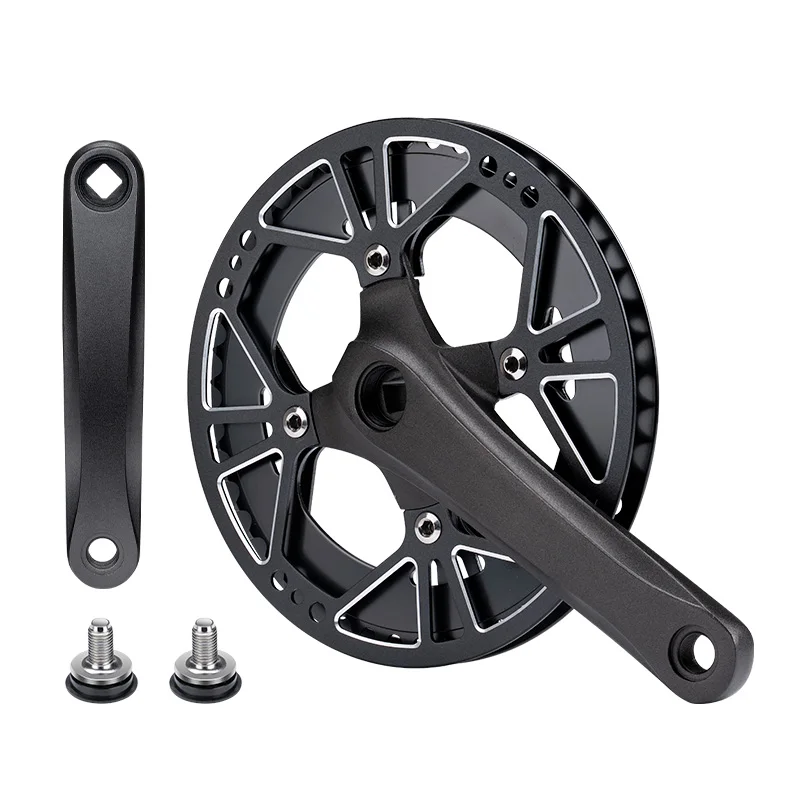 Односкоростная шатунная система, 48 зуб., звездочка из алюминиевого сплава и стали с двойной крышкой цепи, комплект шатунов 170 мм, аксессуары для велосипеда
Односкоростная шатунная система, 48 зуб., звездочка из алюминиевого сплава и стали с двойной крышкой цепи, комплект шатунов 170 мм, аксессуары для велосипеда