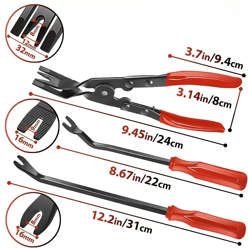 3PCS Automotive Disassembly Tools Clamp On Pliers Interior Disassembly Tool For Removeing Rivet Fasteners Body Repair Tool Set
3PCS Automotive Disassembly Tools Clamp On Pliers Interior Disassembly Tool For Removeing Rivet Fasteners Body Repair Tool Set