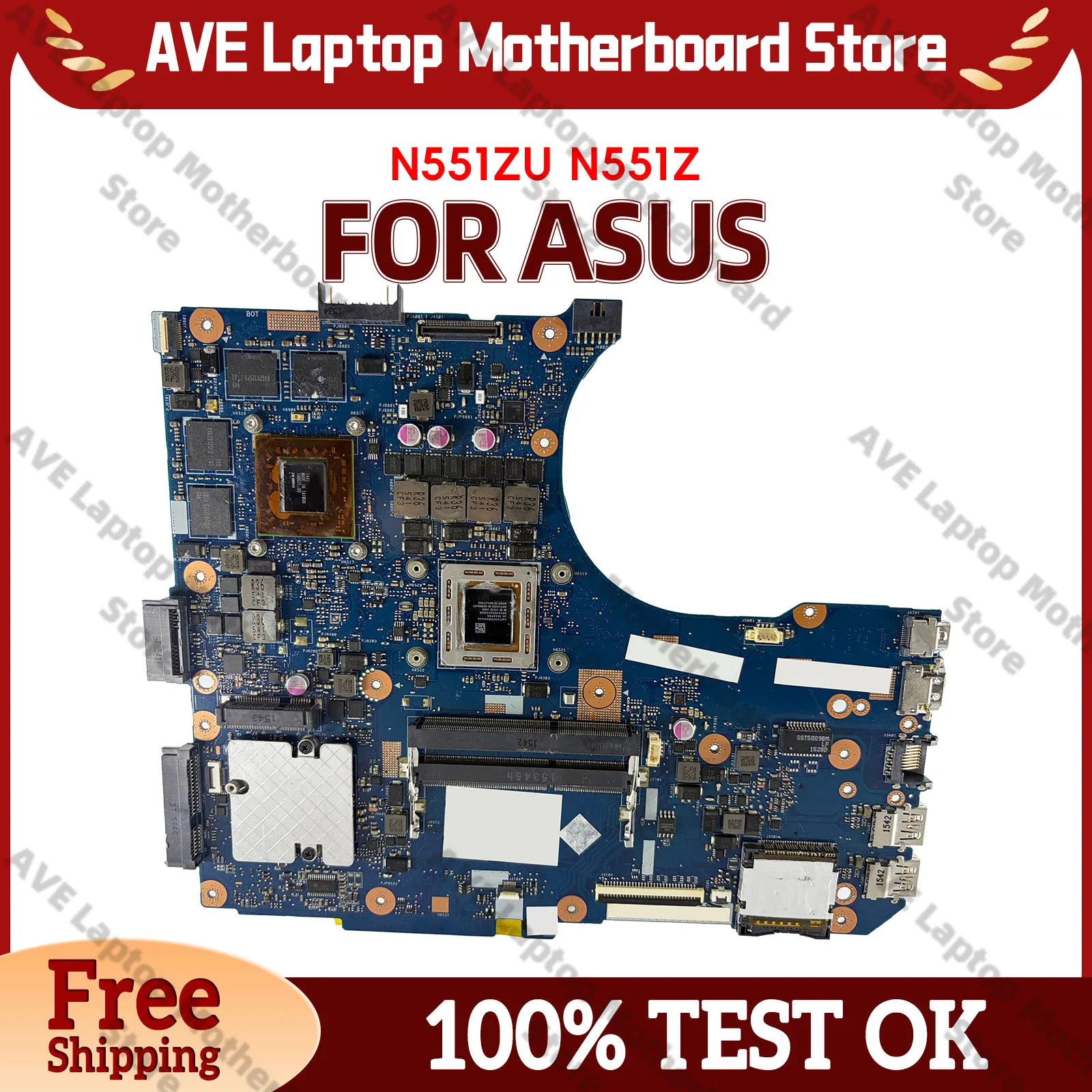 N551ZU Notebook Mainboard For ASUS ROG N551ZU N551Z G551Z Laptop Motherboard With A8 A10 FX CPU 100% tests OK fast shipping stk
N551ZU Notebook Mainboard For ASUS ROG N551ZU N551Z G551Z Laptop Motherboard With A8 A10 FX CPU 100% tests OK fast shipping stk