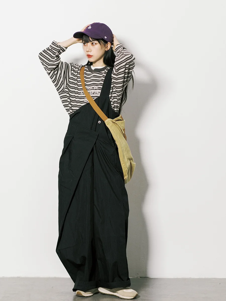 Asymmetric Single Shoulder Casual Pants Women's Loose Workwear Style High Waist Cotton Straight Leg Trousers Street Fashion
Asymmetric Single Shoulder Casual Pants Women's Loose Workwear Style High Waist Cotton Straight Leg Trousers Street Fashion