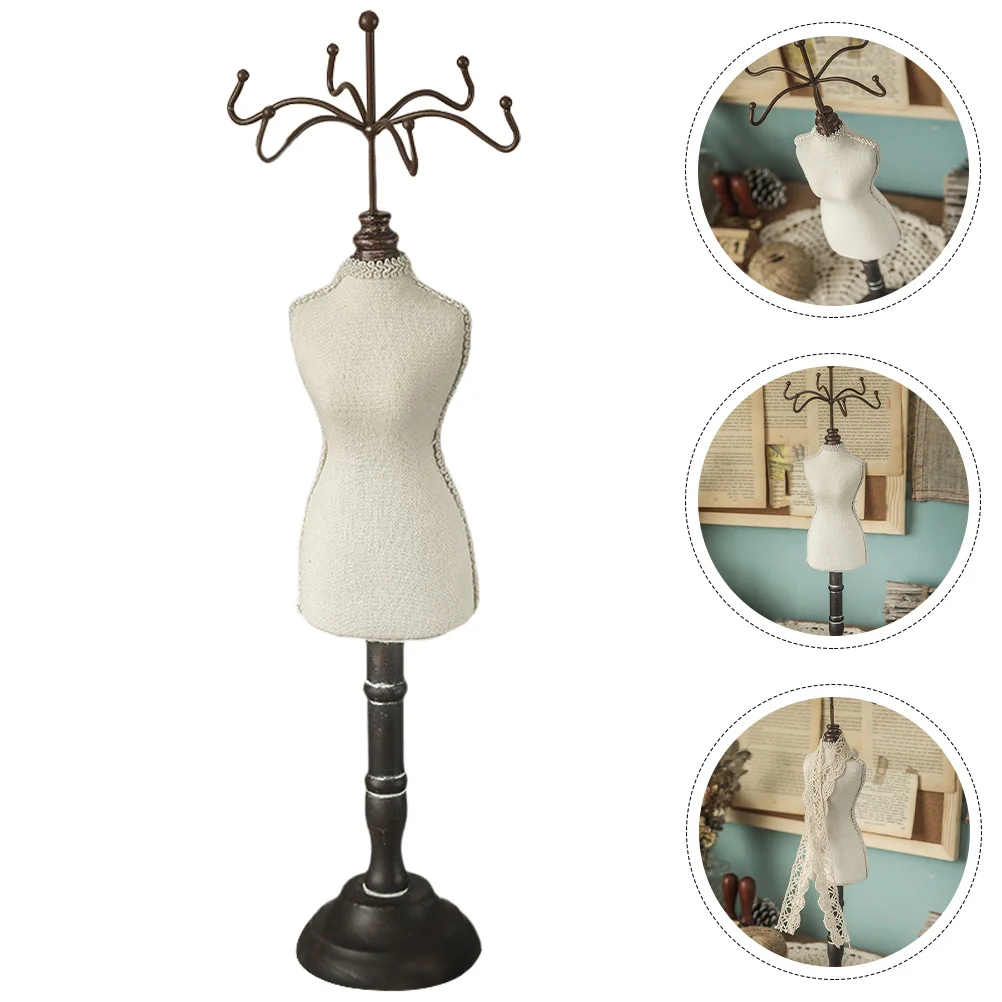 Retro Wood Jewelry Stand 1 Mannequin Necklace Holder ganizer Home Decor Earring Rack Vintage Style Bedroom Living Room
Retro Wood Jewelry Stand 1 Mannequin Necklace Holder ganizer Home Decor Earring Rack Vintage Style Bedroom Living Room