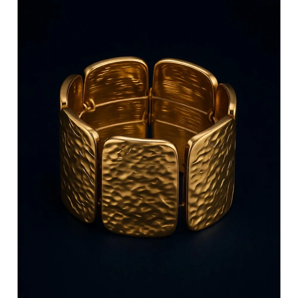 Широкий золотой браслет с эффектом ковки для женщин, регулируемый, в стиле бохо, эффектный браслет
Широкий золотой браслет с эффектом ковки для женщин, регулируемый, в стиле бохо, эффектный браслет