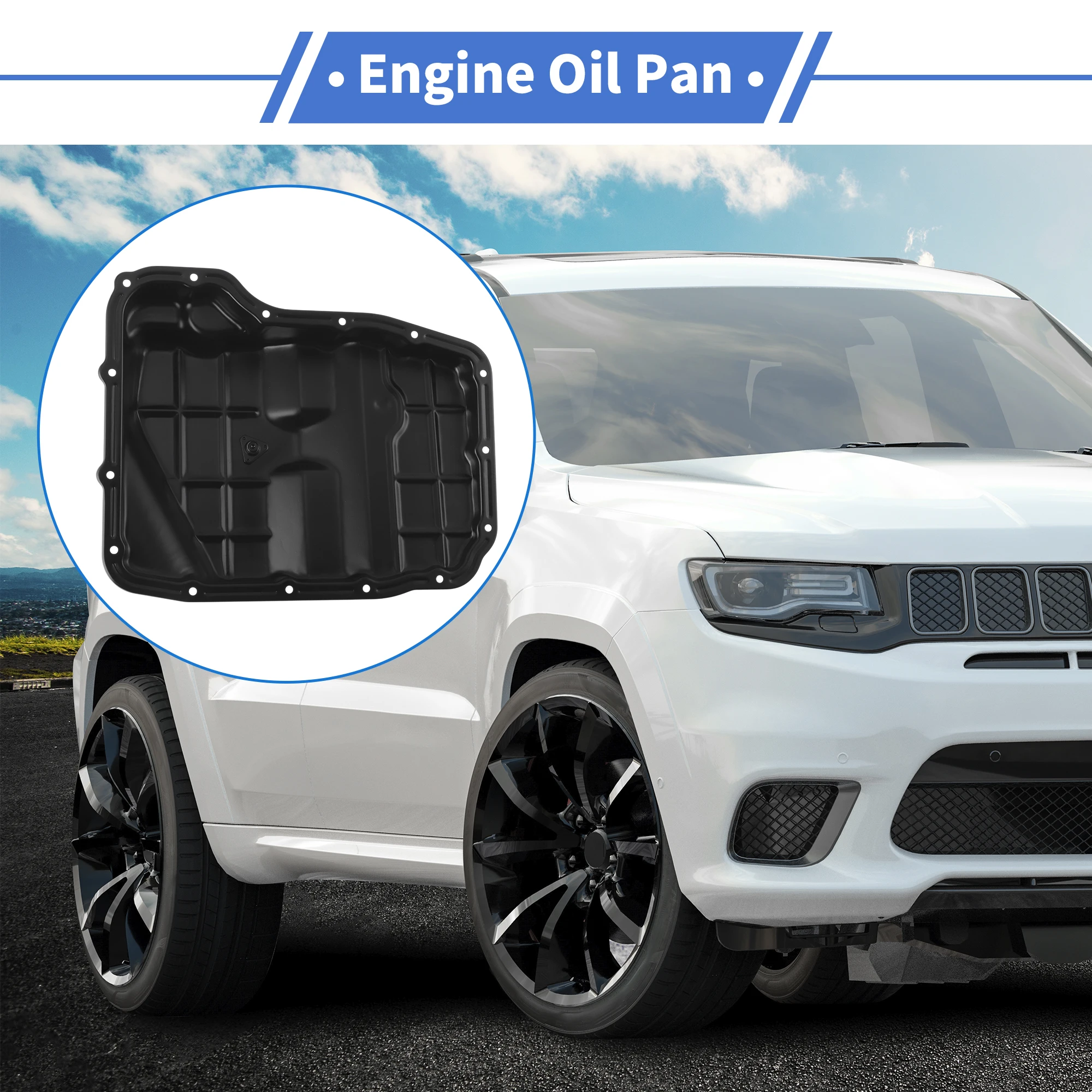 UXCELL No.4736676AA Engine Oil Pan for Jeep Grand Cherokee 10-13 Aluminum Alloy Black 
UXCELL No.4736676AA Engine Oil Pan for Jeep Grand Cherokee 10-13 Aluminum Alloy Black