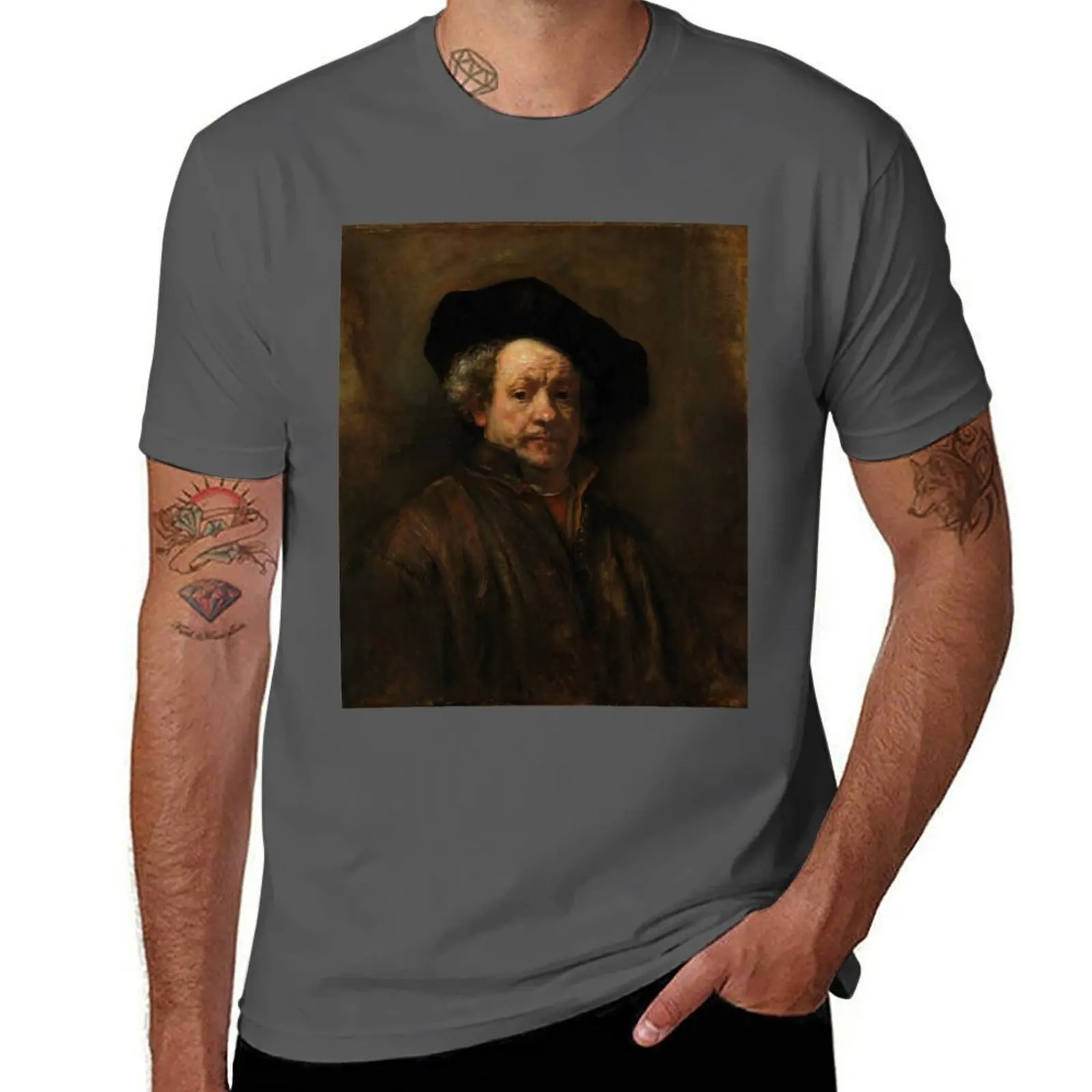 Rembrandt Self-Portrait T-Shirt Plus Size Basic Cotton T-Shirt
Rembrandt Self-Portrait T-Shirt Plus Size Basic Cotton T-Shirt