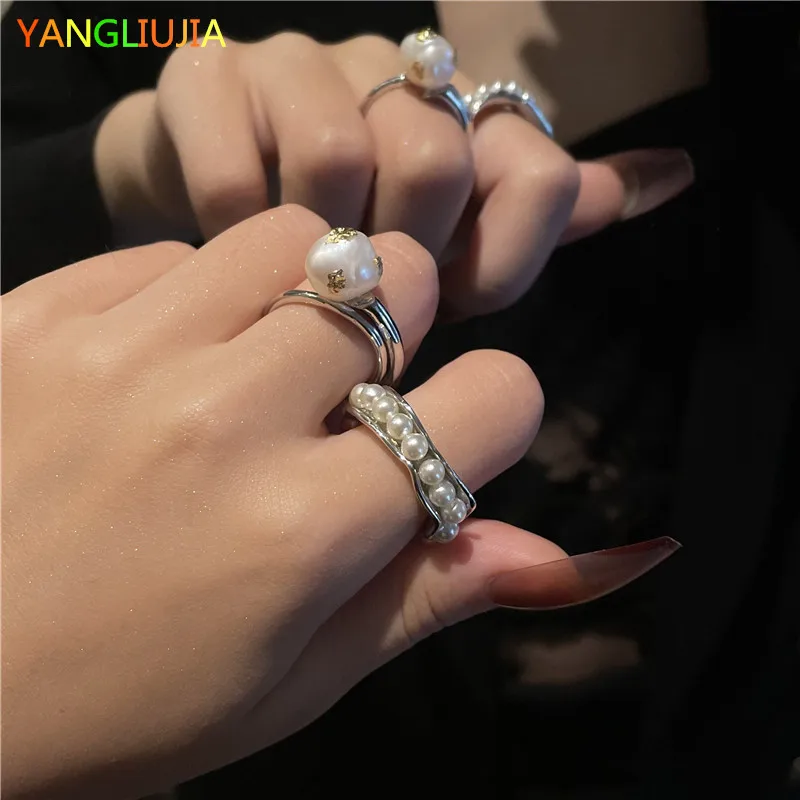 YANGLIUJIA The Baroque Freshwater Pearl Ring Personality Fashion Index Finger Ring Women Party Jewelry Gifts Accessories 2022
YANGLIUJIA The Baroque Freshwater Pearl Ring Personality Fashion Index Finger Ring Women Party Jewelry Gifts Accessories 2022