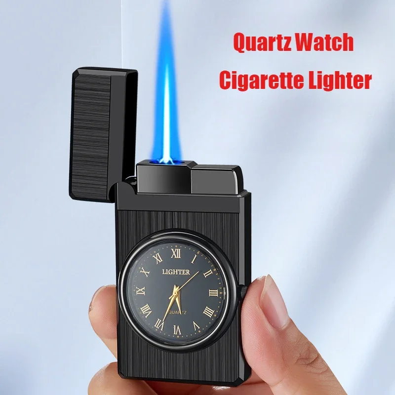 New Cigar Igniters Electronic Metal Watch Lighter Blue Open Flame Windproof Quartz Dial Cigarette Lighters & Smoking Accessories
New Cigar Igniters Electronic Metal Watch Lighter Blue Open Flame Windproof Quartz Dial Cigarette Lighters & Smoking Accessories