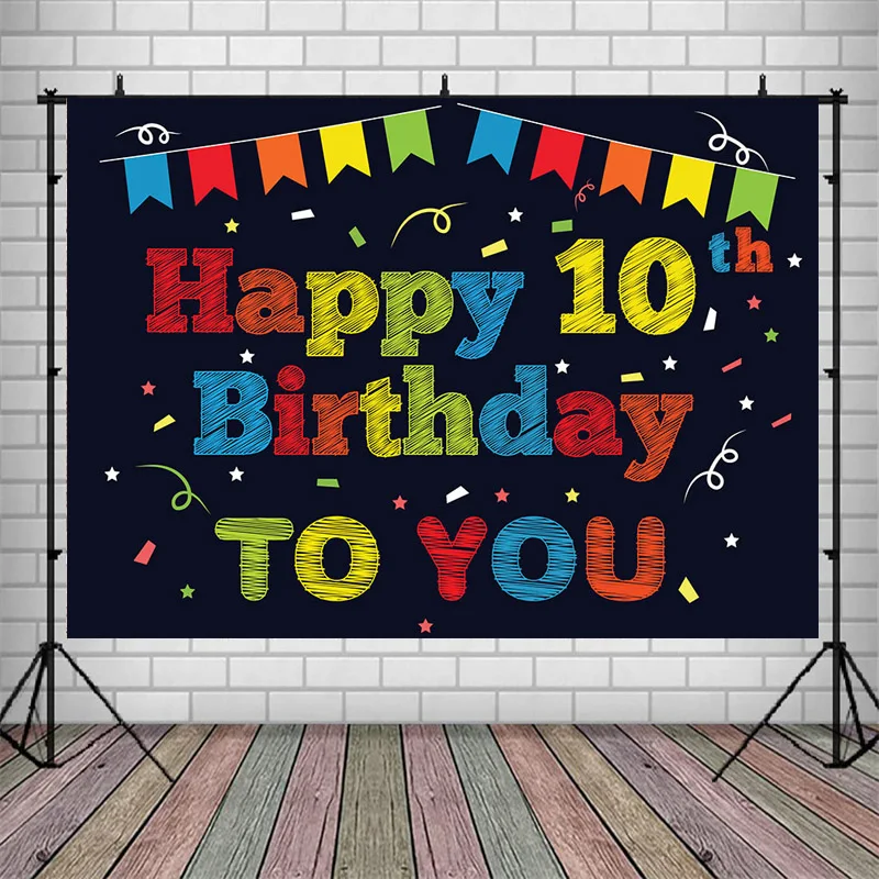 Colorful Happy 3rd Birthday Backdrop Colorful Birthday Banner for 1st to 10th Year Party Background Wall Decor Photo Posters
Colorful Happy 3rd Birthday Backdrop Colorful Birthday Banner for 1st to 10th Year Party Background Wall Decor Photo Posters