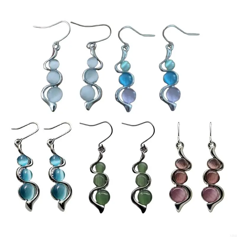 N2UE Sophisticated Cats Eye Gemstones Drop Earrings for Women Girl Fashion Accessory
N2UE Sophisticated Cats Eye Gemstones Drop Earrings for Women Girl Fashion Accessory