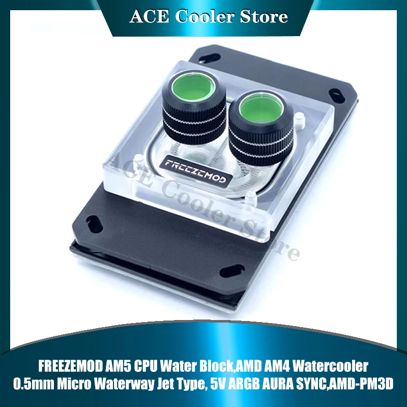 FREEZEMOD AM5 CPU Water Block,AMD AM4 Watercooler, 0.5mm Micro Waterway Jet Type, 5V ARGB AURA SYNC,AMD-PM3D
FREEZEMOD AM5 CPU Water Block,AMD AM4 Watercooler, 0.5mm Micro Waterway Jet Type, 5V ARGB AURA SYNC,AMD-PM3D