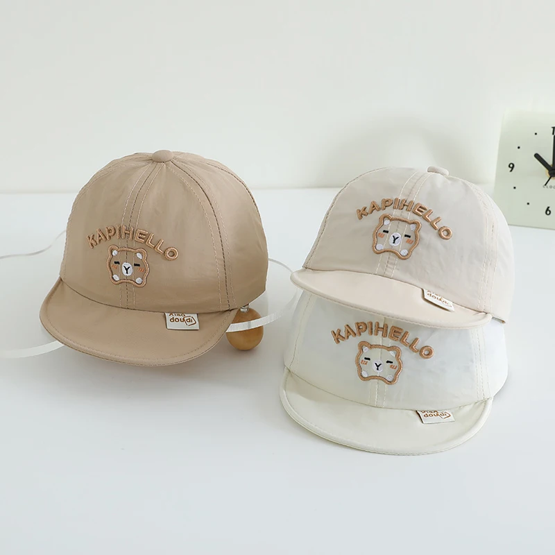 Милая детская шапка с медвежонком, летняя быстросохнущая кепка-козырек для младенцев, однотонная, с мультяшным рисунком, мягкая, для мальчиков и девочек, бейсболка
Милая детская шапка с медвежонком, летняя быстросохнущая кепка-козырек для младенцев, однотонная, с мультяшным рисунком, мягкая, для мальчиков и девочек, бейсболка