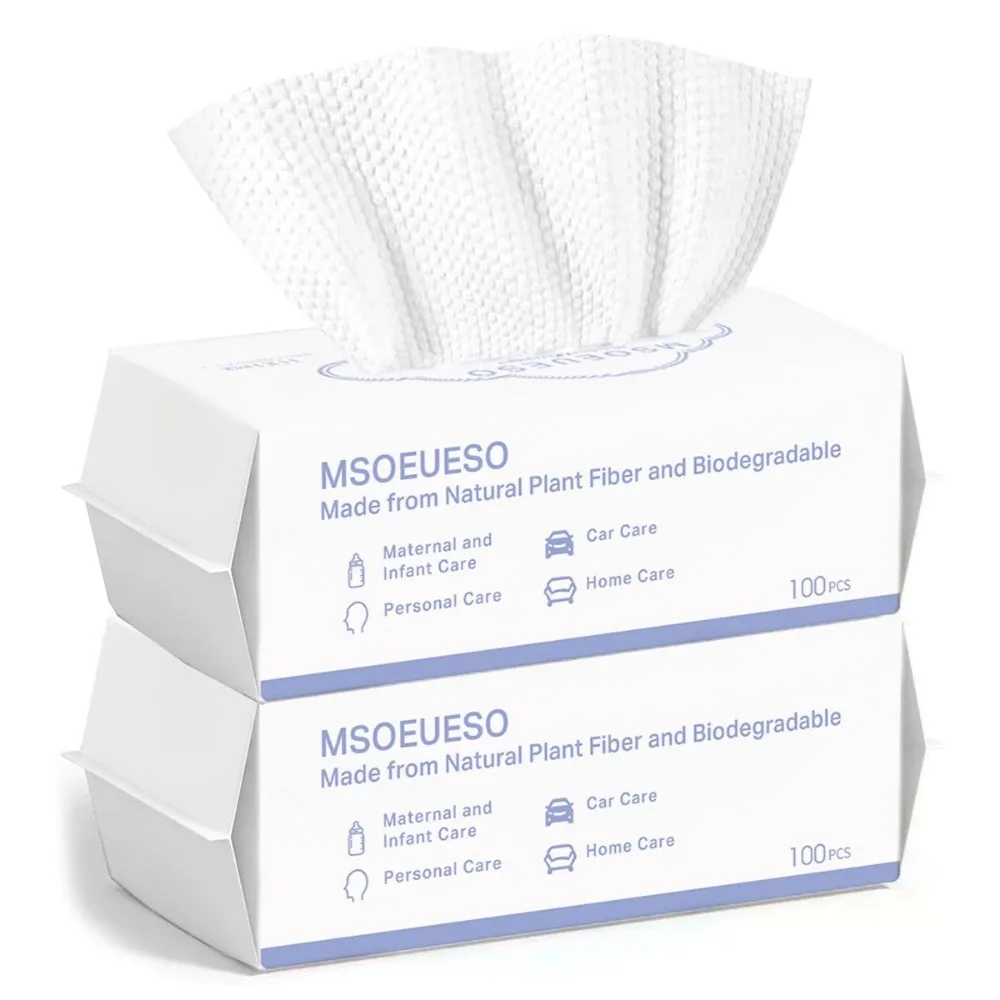 Ultra Soft Disposable Dry Facial Wipes Thick Makeup Remover Cotton Cloths for Adults and Baby 200 Count
Ultra Soft Disposable Dry Facial Wipes Thick Makeup Remover Cotton Cloths for Adults and Baby 200 Count