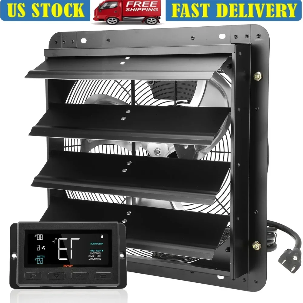 16 Inch Duct Exhaust Fan 2650 CFM 70W 120V EC Motor Intelligent Control Automatic Shutter For Ventilation Garage Barn 35Db
16 Inch Duct Exhaust Fan 2650 CFM 70W 120V EC Motor Intelligent Control Automatic Shutter For Ventilation Garage Barn 35Db