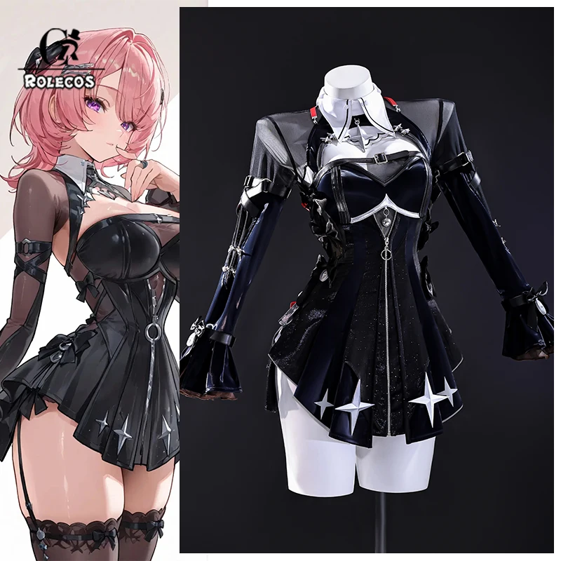 ROLECOS Game Zenless Zone Zero Remielle Dan Cosplay Costume Void Hunter NPC Remielle Women Halloween Party Black Dress
ROLECOS Game Zenless Zone Zero Remielle Dan Cosplay Costume Void Hunter NPC Remielle Women Halloween Party Black Dress