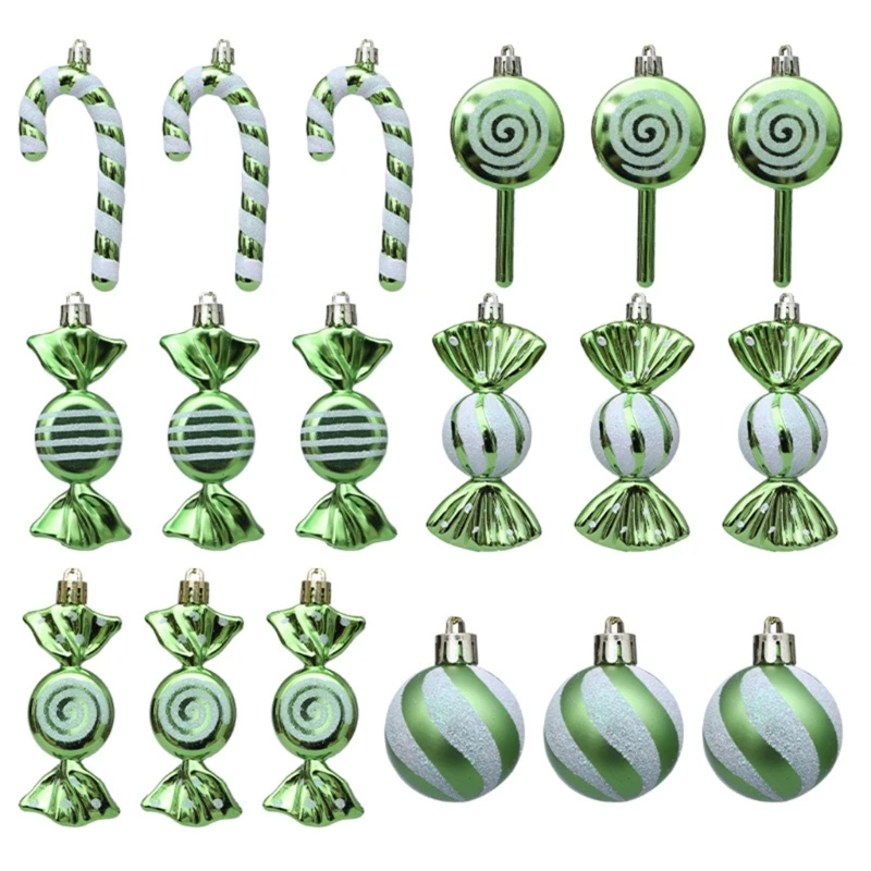 E06B Pack of 18 Green Candy Christmas Ornaments Plastic Hanging Decorations for Tree
E06B Pack of 18 Green Candy Christmas Ornaments Plastic Hanging Decorations for Tree