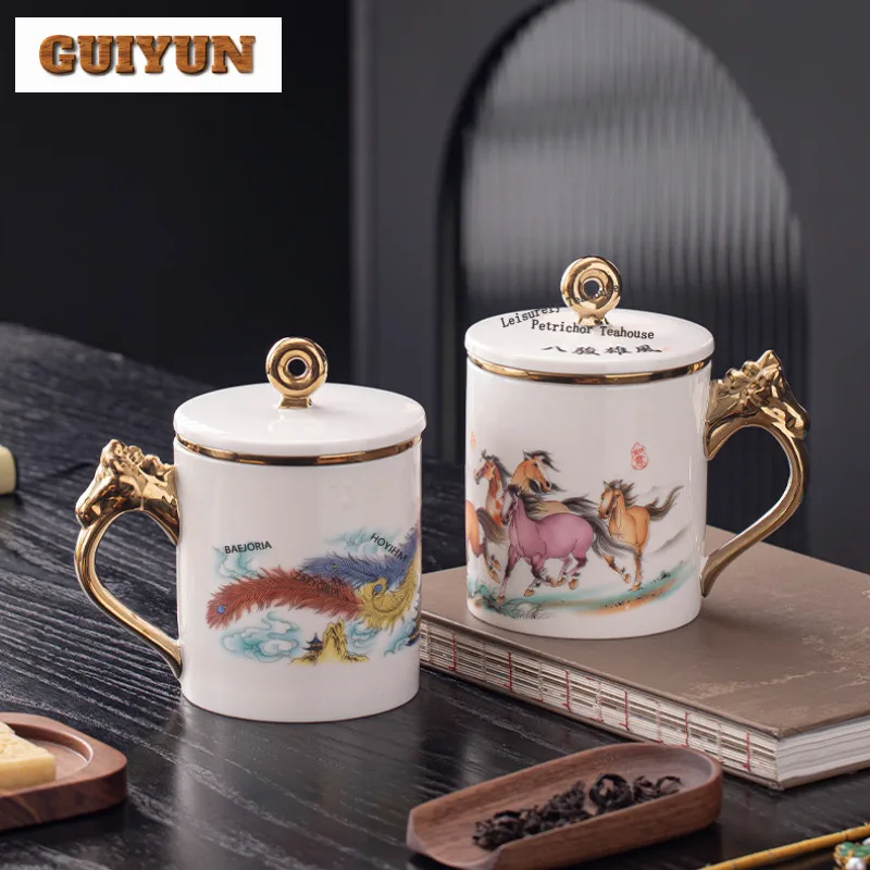 400ml Mutton Fat Jade White Porcelain Filter Tea Separator Cup Luxury Tea Mug With Infuser Tea Brewing Office Water Cup Craft
400ml Mutton Fat Jade White Porcelain Filter Tea Separator Cup Luxury Tea Mug With Infuser Tea Brewing Office Water Cup Craft