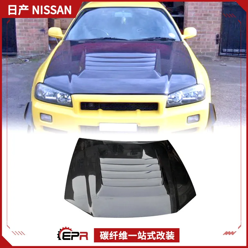 For Nissan R34 Skyline Carbon Fiber Modification Nismo Front hood, engine hood
For Nissan R34 Skyline Carbon Fiber Modification Nismo Front hood, engine hood