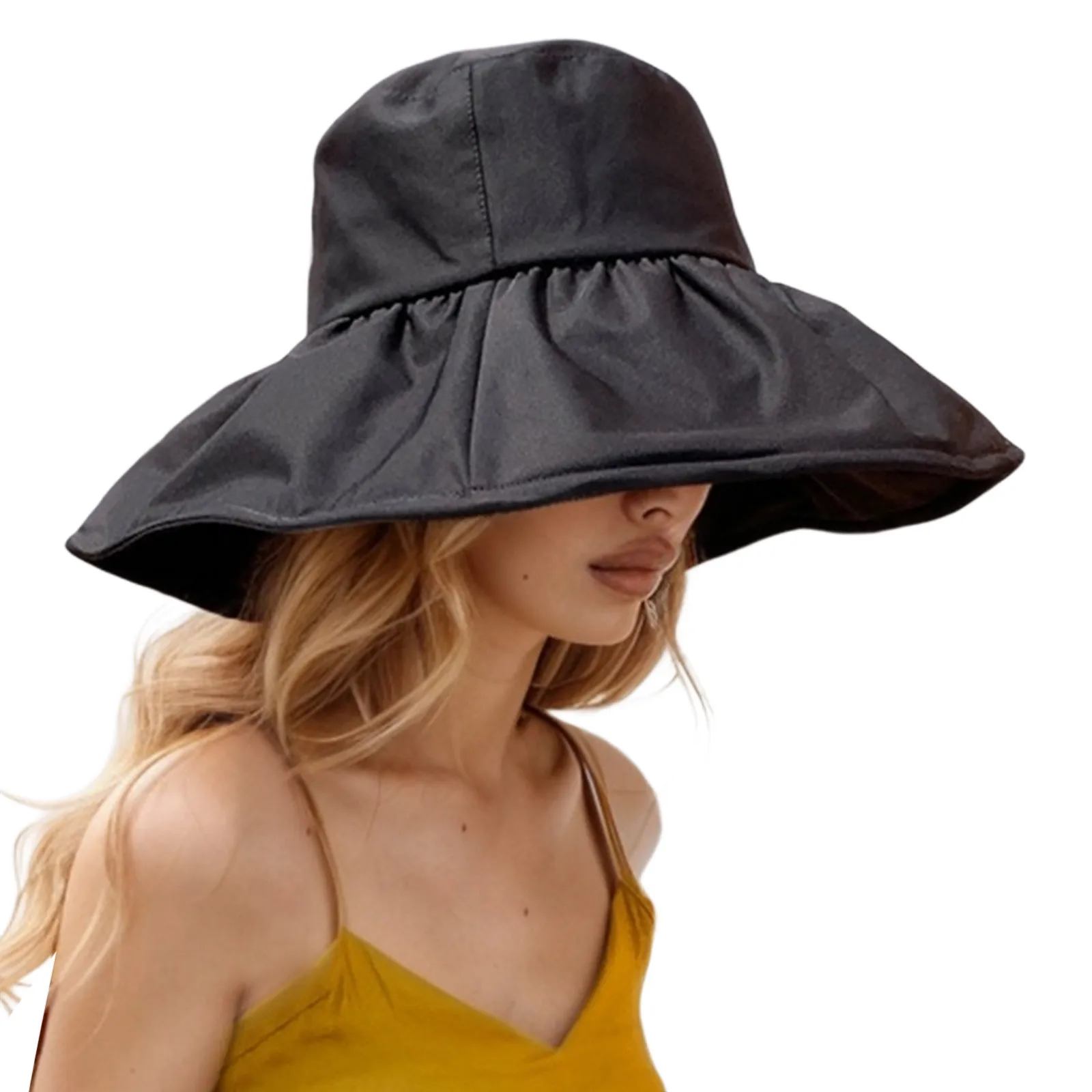 New Summer Female UV Protection Sun Hats Ladies Bucket Hat Caps Outdoor Suncreen Solid Color Foldable Wide Brim Beach Panama Cap
New Summer Female UV Protection Sun Hats Ladies Bucket Hat Caps Outdoor Suncreen Solid Color Foldable Wide Brim Beach Panama Cap