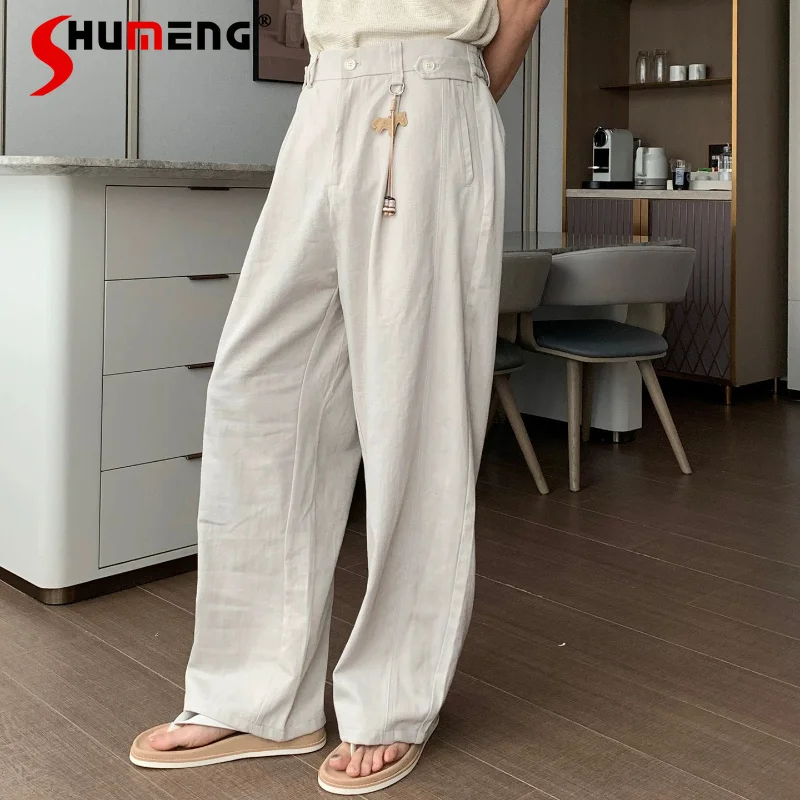 Men's 2026 Summer Thin Loose Straight Comfort Pants Men's Trendy Solid Color Wide-leg Trousers Handsome Pocket Decorative Pants
Men's 2026 Summer Thin Loose Straight Comfort Pants Men's Trendy Solid Color Wide-leg Trousers Handsome Pocket Decorative Pants