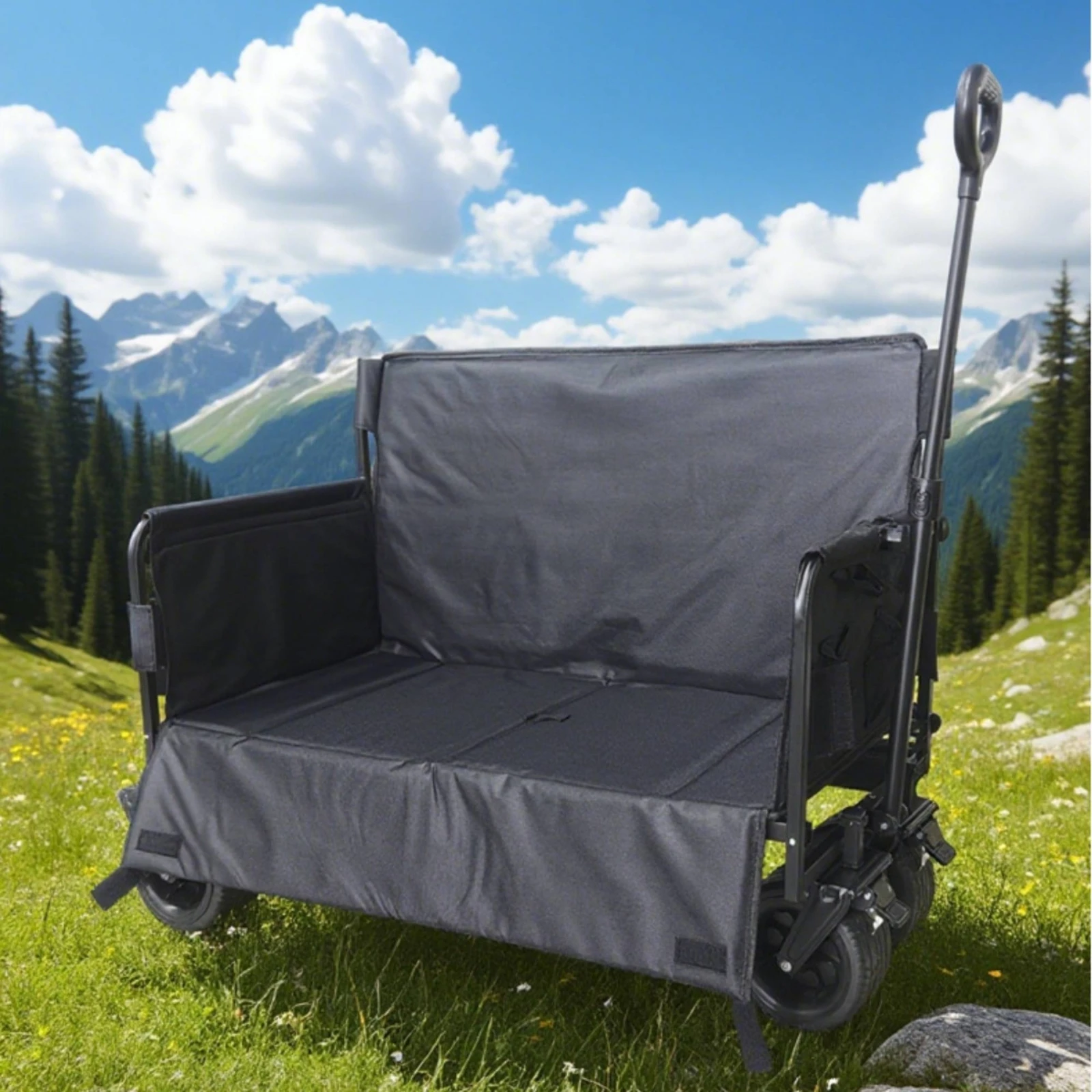 Collapsible Beach Wagon Heavy-Duty Wheels Beach Wagon Double Seat Carrier Multi-Function Hauling Gear Portable for Outdoor
Collapsible Beach Wagon Heavy-Duty Wheels Beach Wagon Double Seat Carrier Multi-Function Hauling Gear Portable for Outdoor